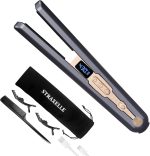 Cordless Hair Straightener, 10000mAh Rechargeable Flat Iron Portable Travel Straightener（Dark Blue + Gold）