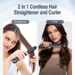 Cordless Hair Straightener, 10000mAh Rechargeable Flat Iron Portable Travel Straightener（Dark Blue + Gold） - Image 8