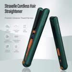 Cordless Hair Straightener, 10000mAh Rechargeable Flat Iron Portable Travel Straightener（Dark Green Combined With Hermès Orange） - Image 8