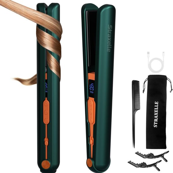 Cordless Hair Straightener, 10000mAh Rechargeable Flat Iron Portable Travel Straightener with Negative Ion