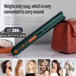 Cordless Hair Straightener, 10000mAh Rechargeable Flat Iron Portable Travel Straightener（Dark Green Combined With Hermès Orange） - Image 7