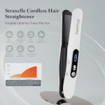 Mini Cordless Hair Straightener and Curler 2 in 1, Mini Portable Flat Iron Adjustable 350°F-420°F Travel Hair Straighteners LED Display/5000mAh（White）） - Image 2