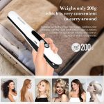 Mini Cordless Hair Straightener and Curler 2 in 1, Mini Portable Flat Iron Adjustable 350°F-420°F Travel Hair Straighteners LED Display/5000mAh（White）） - Image 5